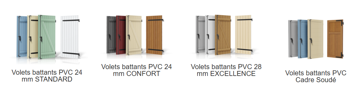 types volets battants PVC types volets battants PVC